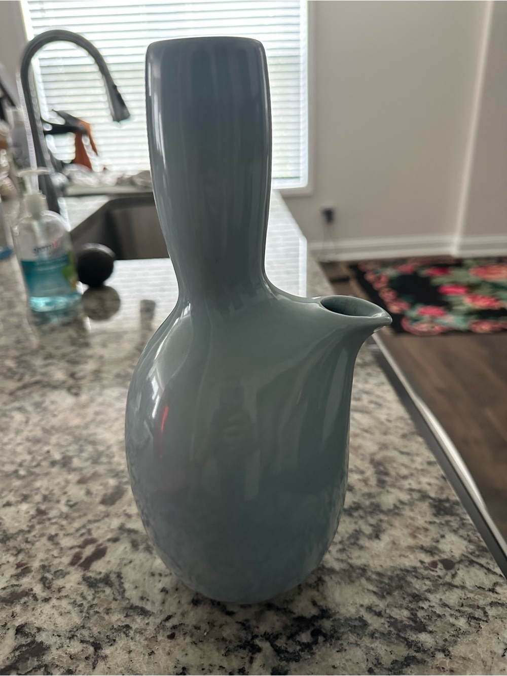 Russell Wright Iroquois casual china carafe ice blue